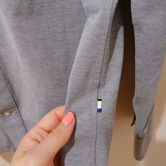 Kit & Ace Shirt Mens M Gray Performance Stretch Casual Comfort Preppy Work Golf - Picture 4 of 9